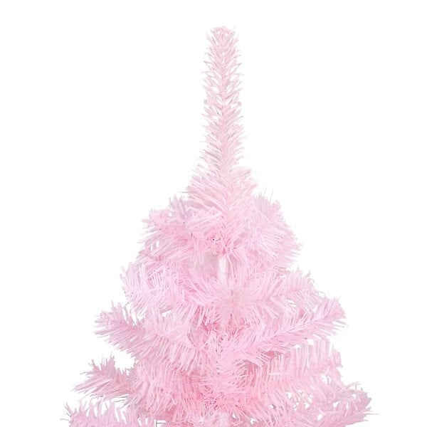 VIDAXL - vidaXL Arbre de Noël artificiel pré-éclairé et boules rose 150 cm PVC - large