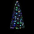 VIDAXL - vidaXL Sapin de Noël et flocons de neige LED Noir 150 cm Fibre optique - vignette