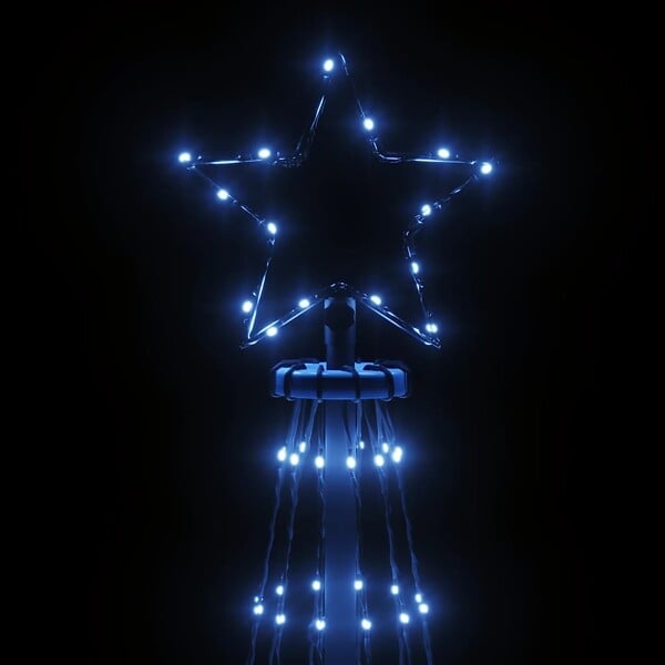 VIDAXL - vidaXL Sapin de Noël avec piquet 732 LED Bleues 500 cm - large
