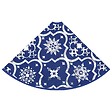 VIDAXL - vidaXL Jupe de sapin de Noël de luxe avec chaussette Bleu 150 cm Tissu - vignette