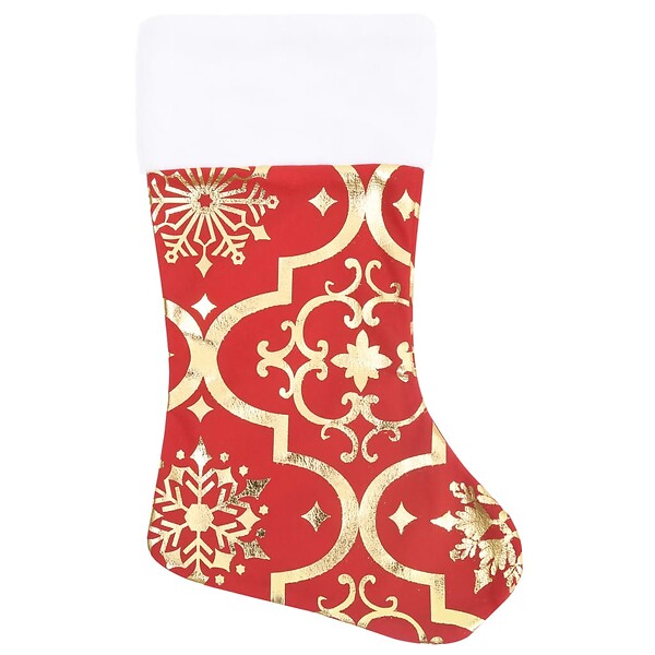 VIDAXL - vidaXL Jupe de sapin de Noël de luxe avec chaussette Rouge 90 cm Tissu - large