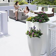 CENTRALE BRICO - Pot rond blanc Cup de 41 cm de haut avec TruDrop One - vignette
