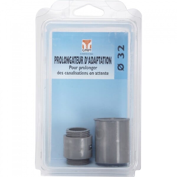 CENTRALE BRICO - Manchon prolongateur en pvc à coller / à visser, mâle / mâle, D.32 - large