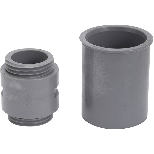 CENTRALE BRICO - Manchon prolongateur en pvc à coller / à visser, mâle / mâle, D.32 - large