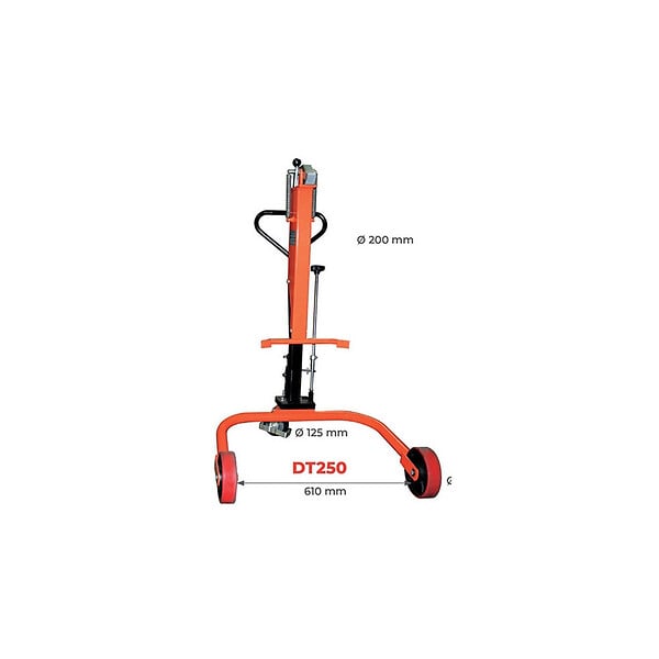 STOCKMAN - Chariot porte-fût DT250 220L rebord 250kg largeur 610mm Stockman - large