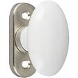 CENTRALE BRICO - Crémone Uni, porcelaine de limoges nickelé mat blanc - vignette