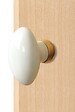 CENTRALE BRICO - Lot de 2 boutons de porte Porcelaine porcelaine de limoges laitonné - vignette