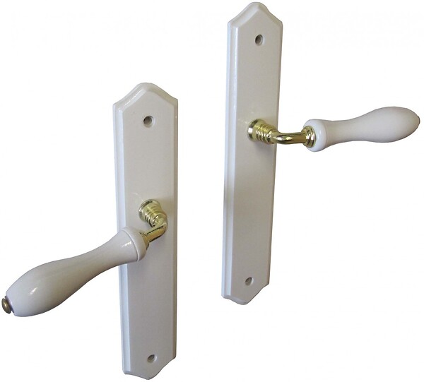 CENTRALE BRICO - 2 poignées de porte Bois sans trou, bois entraxe 195 mm - large