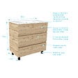 AURLANE - Meuble de salle de bains 80cm 3 Tiroirs_Chêne Naturel + Vasque céramique blanche - TIMBER 80 - vignette