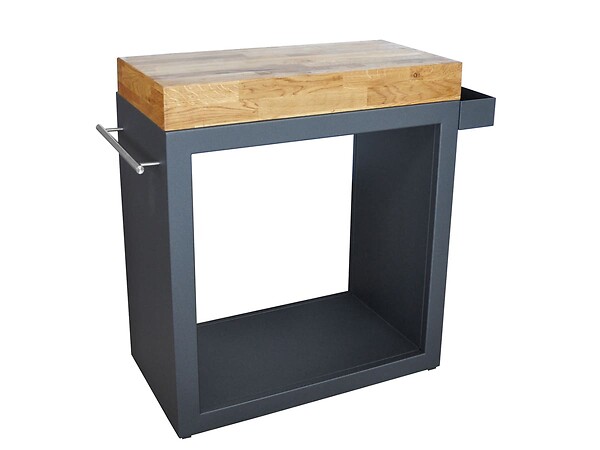 ARTISS DESIGN - Meuble multifonction graphite avec tablette bois 80 x 45 x 91 cm - Artiss - large