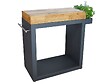 ARTISS DESIGN - Meuble multifonction graphite avec tablette bois 80 x 45 x 91 cm - Artiss - vignette