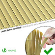 VOUNOT - Canisse PVC brise vue renforce avec attaches de fixation 90x300cm beige - vignette