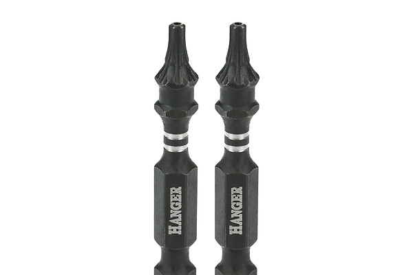 HANGER - 2 embouts impact 1/4'' étoile percée TTX20 longueur 75mm - HANGER - 134092 - large