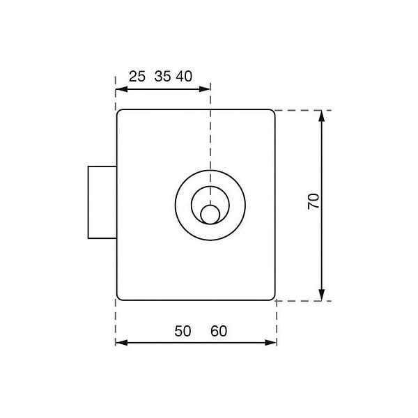 VACHETTE - Serrure V135 50x25mm droite cylindrique diamètre 20mm longueur 30mm poli 2 clés - VACHETTE - 11710000 - large