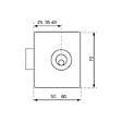 VACHETTE - Serrure V135 50x25mm droite cylindrique diamètre 20mm longueur 30mm poli 2 clés - VACHETTE - 11710000 - vignette