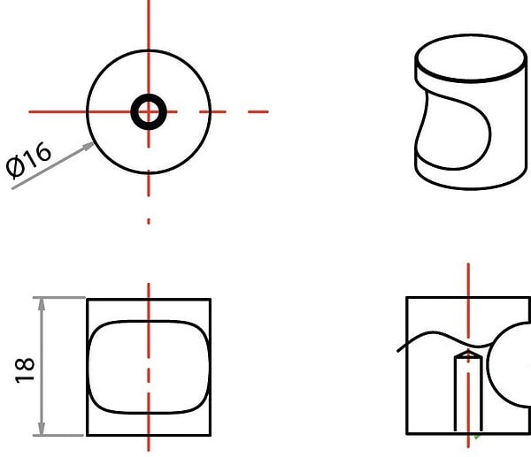HERACLES - Bouton à  encoche gamme JADE inox diamètre 16mm - HERACLES - AM-BE16-IX - large