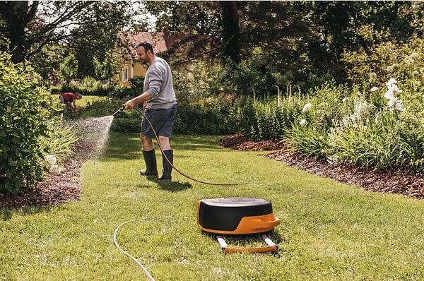 FISKARS - Dévidoir XL - Avec tuyau - Avec roues - 20m + 5m - 13mm de diamètre - large