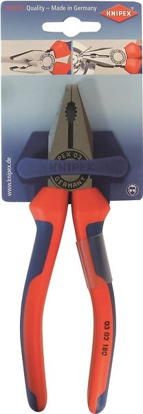 CENTRALE BRICO - Pince universelle 180mm avec tranchant - Bi-matière - Tête polie KNIPEX - 302180 - large