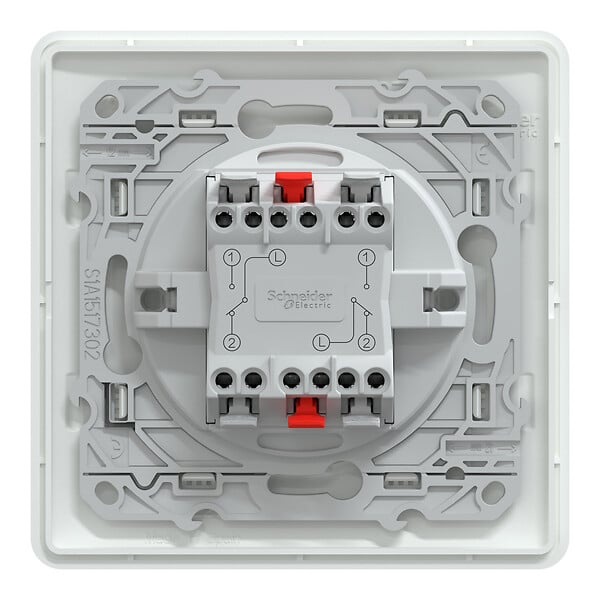 SCHNEIDER ELECTRIC - Ovalis - Monobloc - Double va et vient - 10AX - Blanc - large