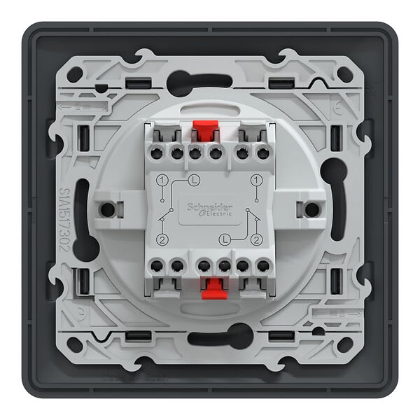 SCHNEIDER ELECTRIC - Interrupteur double va-et-vient - Ovalis - Blanc - 10AX - large