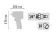 GENERAL PNEUMATIC - Coffret de clé à  chocs pneumatique 1/2'' + douilles courtes à  chocs 1/2'' - GENERAL PNEUMATIC - GP1313BC - vignette