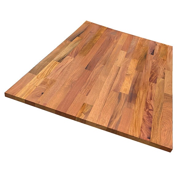 FORESTEA - Plateau acajou massif huilé lamellé collé abouté 1200 x 800 x 25 mm - FSC 100% - large