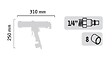 GENERAL PNEUMATIC - Pistolet à  cartouche et poche pneumatique 310-400ml - GENERAL PNEUMATIC - GP6119 - vignette