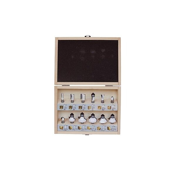 MAKITA - Coffret de 12 fraises à bois MAKITA D-53556 pour défonceuse (queue 8mm) - large