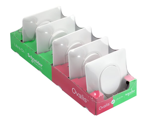 SCHNEIDER ELECTRIC - Interrupteurs va-et-vient Ovalis Blanc Monobloc - Lot de 5 - large