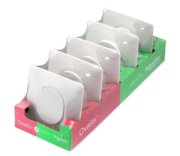 SCHNEIDER ELECTRIC - Interrupteurs va-et-vient Ovalis Blanc Monobloc - Lot de 5 - large