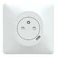 SCHNEIDER ELECTRIC - Prise combinée Ovalis 2P+T USB-C Blanc - griffes - vignette
