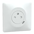 SCHNEIDER ELECTRIC - Prise combinée Ovalis 2P+T USB-C Blanc - griffes - vignette