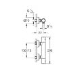 GROHE - Mitigeur thermostatique douche Grohtherm 800 Cosmopolitan Grohe - Chrome - vignette