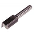 LEMAN - Fraise carbure monobloc brasé queue lisse 2 coupes droites coupe frontale diamètre 12 mm, queue 10 mm - vignette