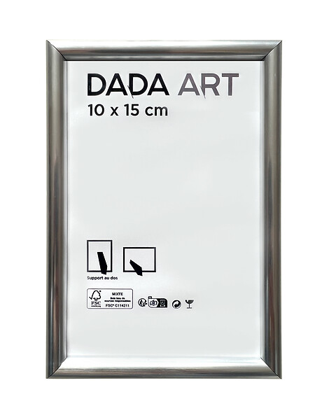DADA ART - CADRE PVC MILA 10x15  ARGENT - large