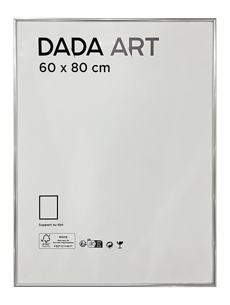 DADA ART - Cadre en PVC Mila - Argent - 60x80cm - large