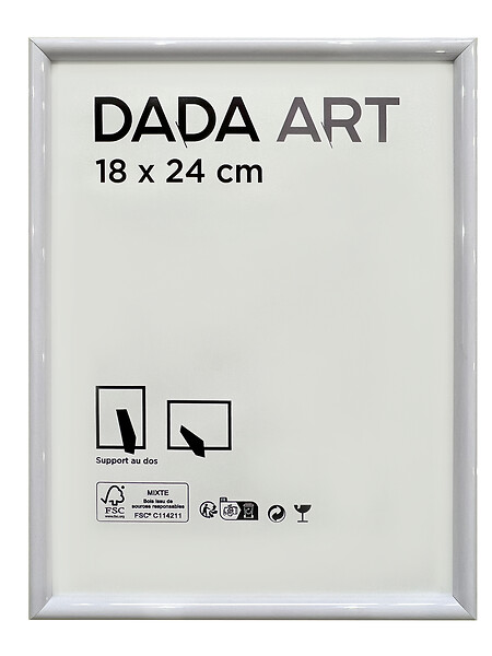 DADA ART - Cadre photo PVC Mila - Blanc - 18x24cm - large