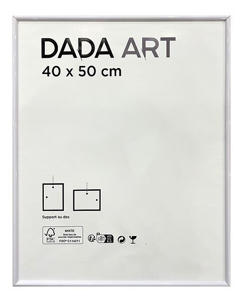 DADA ART - CADRE PVC MILA 40x50  BLANC - large