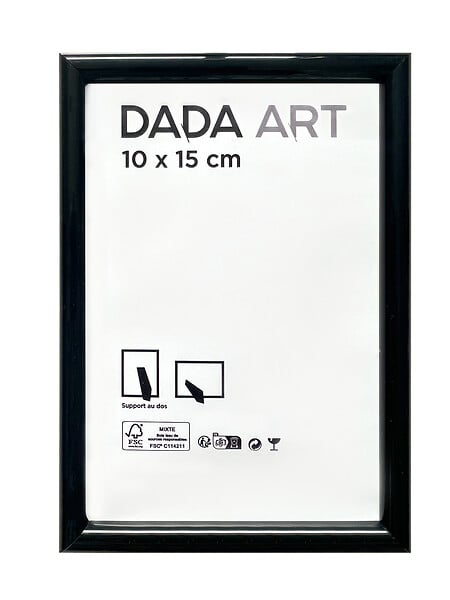 DADA ART - Cadre photo PVC Mila - Noir - 10x15cm - large