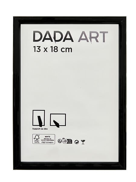 DADA ART - Cadre photo PVC Mila - Noir - 13x18cm - large
