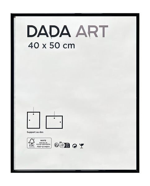DADA ART - Cadre en PVC Mila - 0x50 - Noir - large