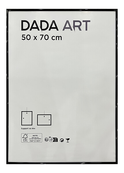 DADA ART - Cadre en PVC Mila - 50x70 - Noir - large