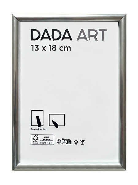 DADA ART - Cadre photo PVC Mila - Argent - L.13xl.18cm - large