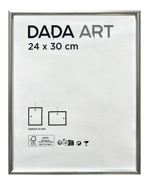 DADA ART - CADRE PVC MILA 24x30  ARGENT - large