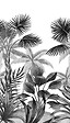 GRANDECO - Papier peint panoramique graphic jungle - vignette
