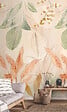 GRANDECO - Papier peint panoramique naive flowers - vignette