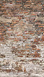 GRANDECO - Papier peint panoramique Urban Brick - Rouge - L.159xl.280cm - vignette