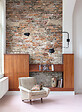 GRANDECO - Papier peint panoramique Urban Brick - Rouge - L.159xl.280cm - vignette