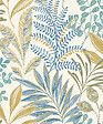 GRANDECO - Papier peint Exotic - Bleu-kaki - L.10050xl.530mm - vignette