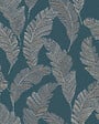 GRANDECO - Papier peint expanse intisse plume sila bleu - vignette
